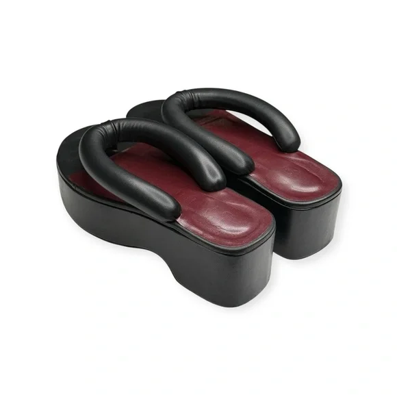 Staud 𒀭Rio Puffy Leather Thong Strap Platform Sandals 𒀭Black 𒀭39 9M - Picture 6 of 16